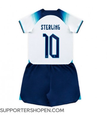 England Raheem Sterling #10 Hemmatröja Barn VM 2022 Kortärmad (+ korta byxor)